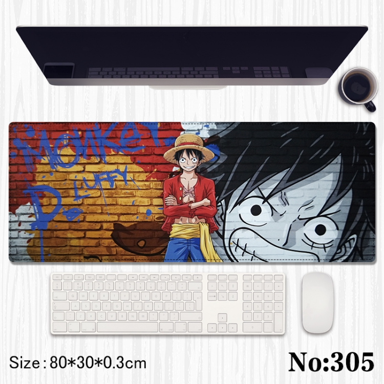 One Piece Anime peripheral computer mouse pad office desk pad multifunctional pad 80X30X0.3cm