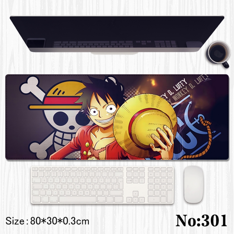 One Piece Anime peripheral computer mouse pad office desk pad multifunctional pad 80X30X0.3cm