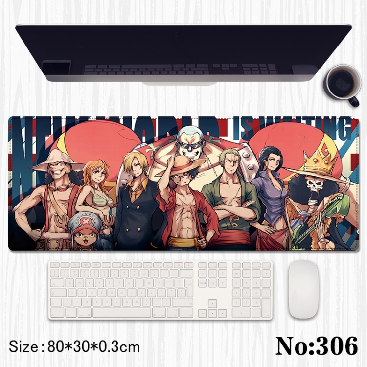 One Piece Anime peripheral computer mouse pad office desk pad multifunctional pad 80X30X0.3cm