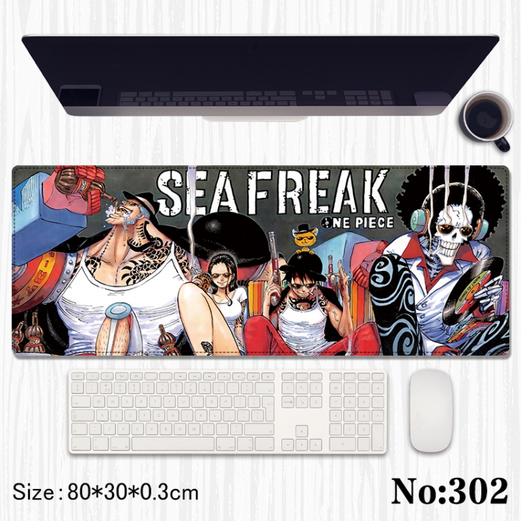 One Piece Anime peripheral computer mouse pad office desk pad multifunctional pad 80X30X0.3cm