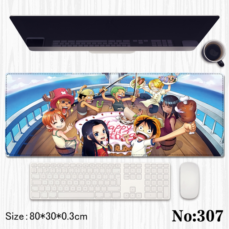 One Piece Anime peripheral computer mouse pad office desk pad multifunctional pad 80X30X0.3cm