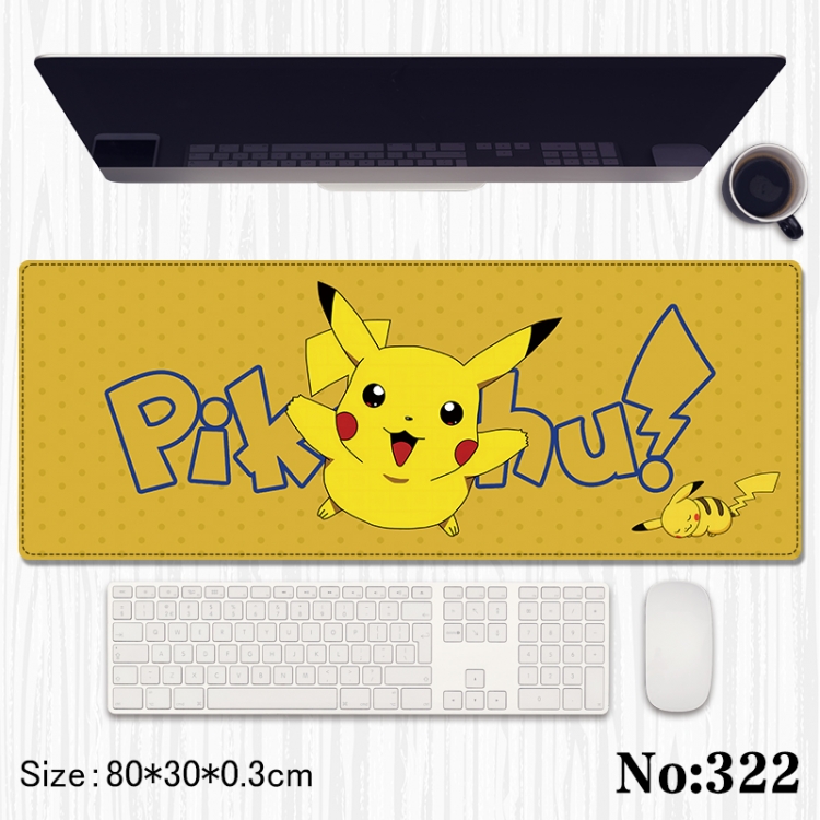  Pokemon Anime peripheral computer mouse pad office desk pad multifunctional pad 80X30X0.3cm