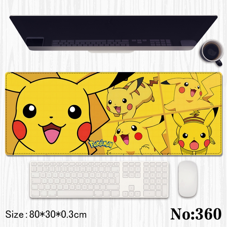  Pokemon Anime peripheral computer mouse pad office desk pad multifunctional pad 80X30X0.3cm