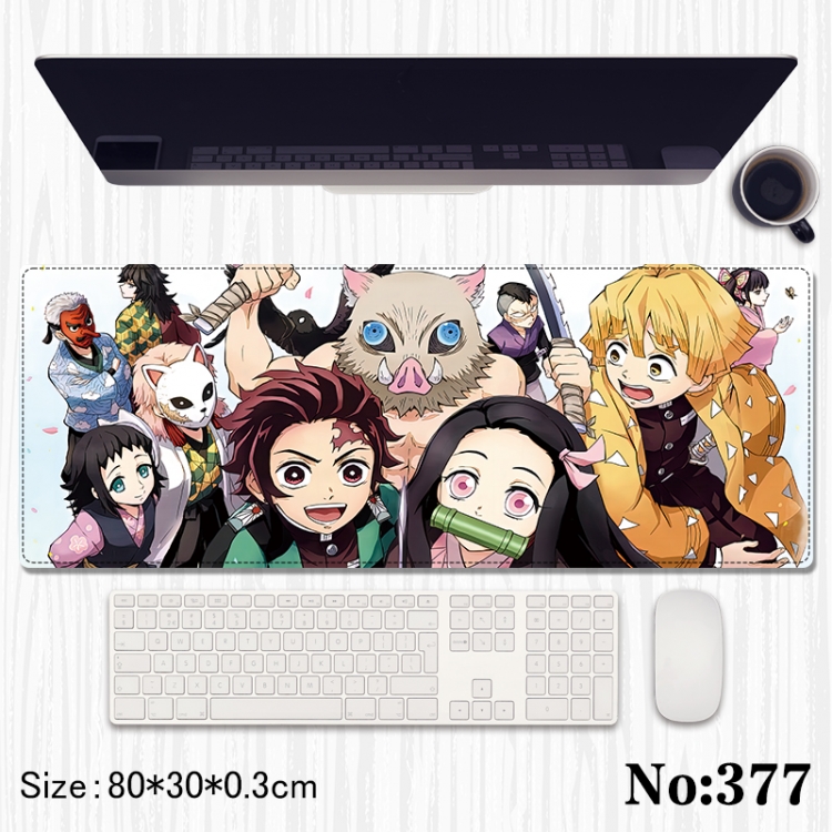 Demon Slayer Kimets Anime peripheral computer mouse pad office desk pad multifunctional pad 80X30X0.3cm