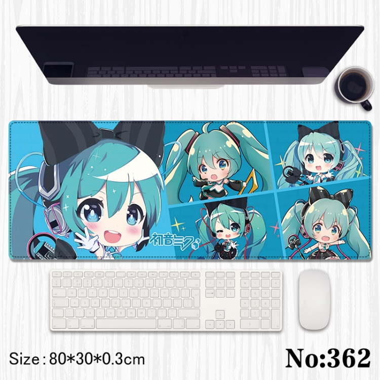 Hatsune Miku Anime peripheral computer mouse pad office desk pad multifunctional pad 80X30X0.3cm