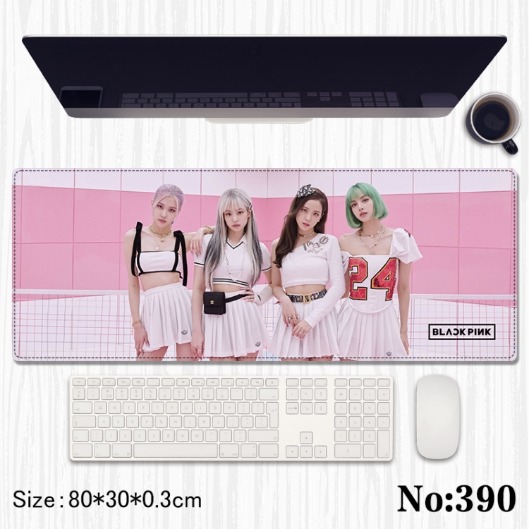 BLACK PINK Anime peripheral computer mouse pad office desk pad multifunctional pad 80X30X0.3cm