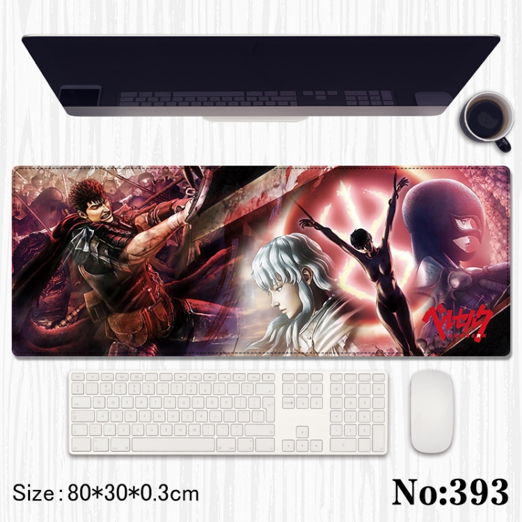 Berserk Anime peripheral computer mouse pad office desk pad multifunctional pad 80X30X0.3cm