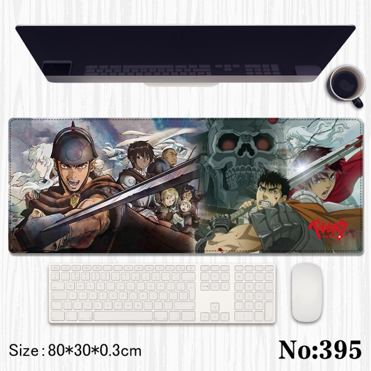 Berserk Anime peripheral computer mouse pad office desk pad multifunctional pad 80X30X0.3cm