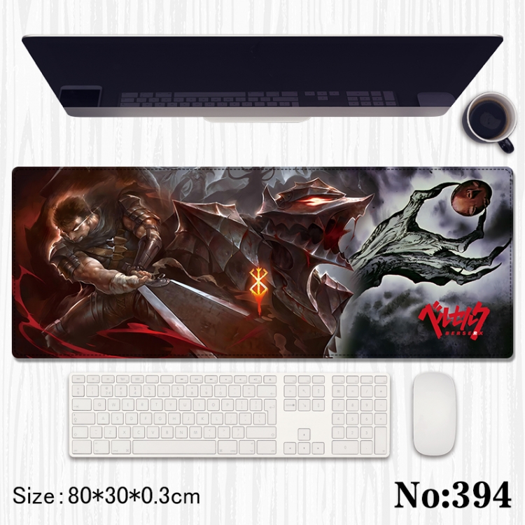 Berserk Anime peripheral computer mouse pad office desk pad multifunctional pad 80X30X0.3cm