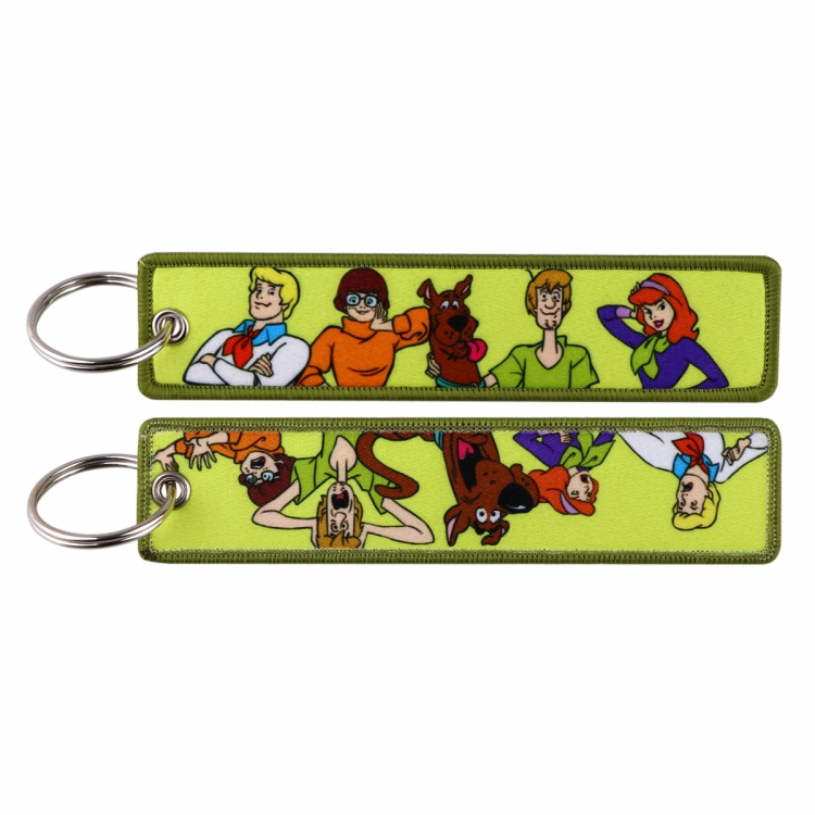 The Jetsons Double sided color woven label keychain with thickened hanging rope 13x3cm 10G price for 5 pcs