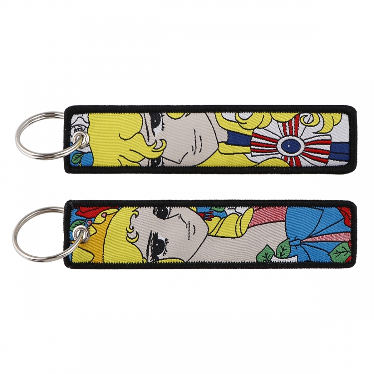 The Jetsons Double sided color woven label keychain with thickened hanging rope 13x3cm 10G price for 5 pcs