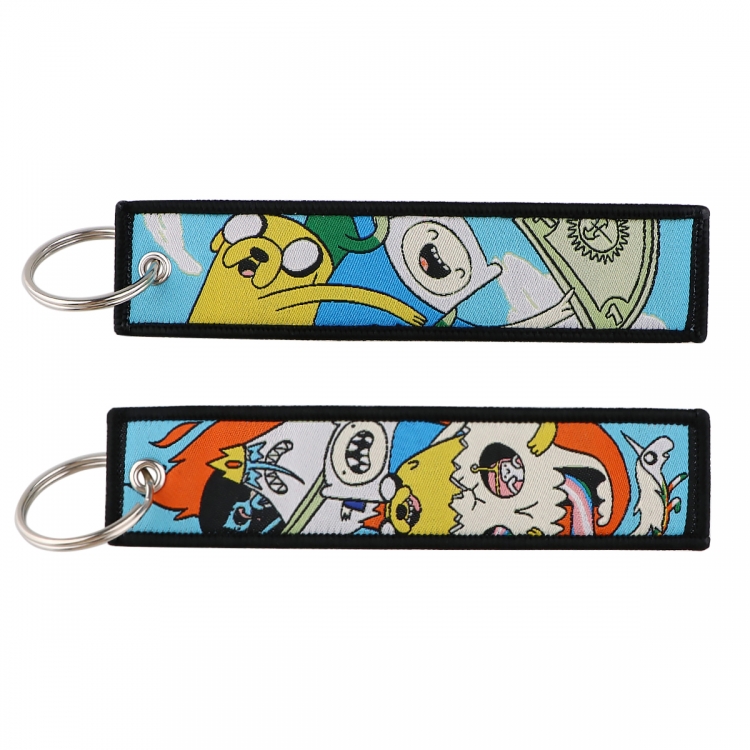 The Jetsons Double sided color woven label keychain with thickened hanging rope 13x3cm 10G price for 5 pcs