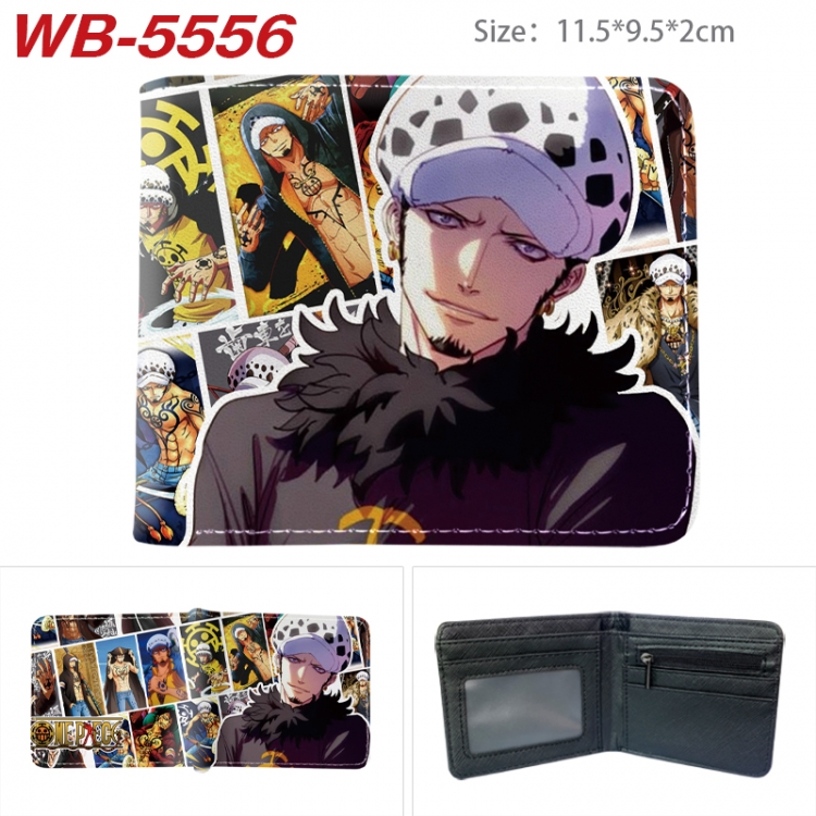 One Piece Animation color PU leather half fold wallet 11.5X9X2CM