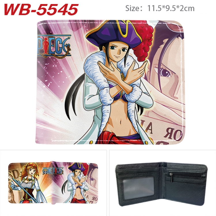 One Piece Animation color PU leather half fold wallet 11.5X9X2CM