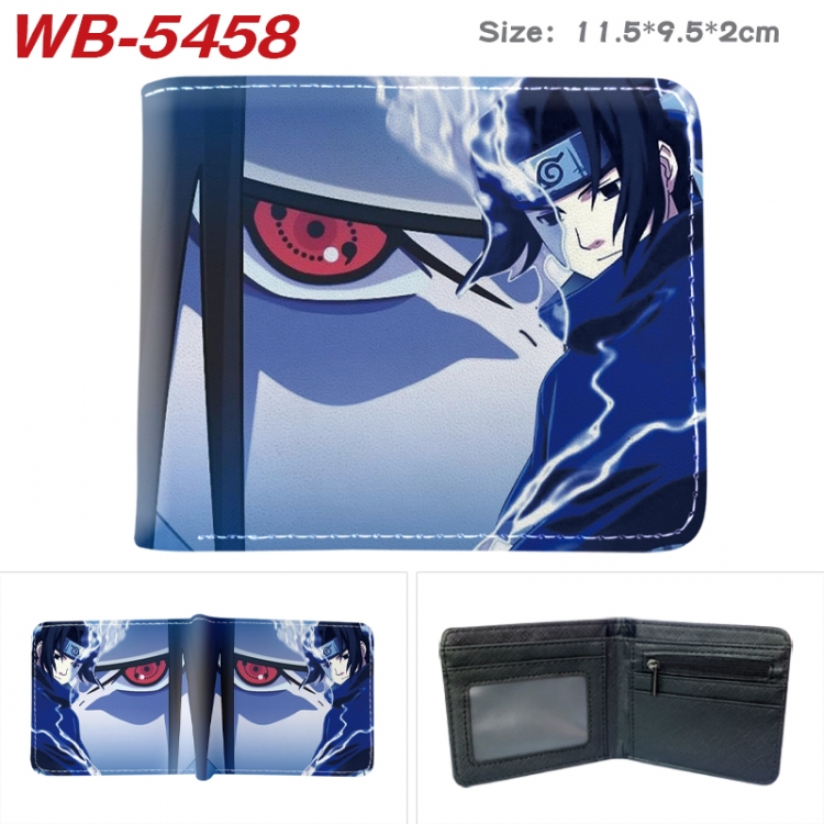 Naruto Animation color PU leather half fold wallet 11.5X9X2CM  WB-5458A