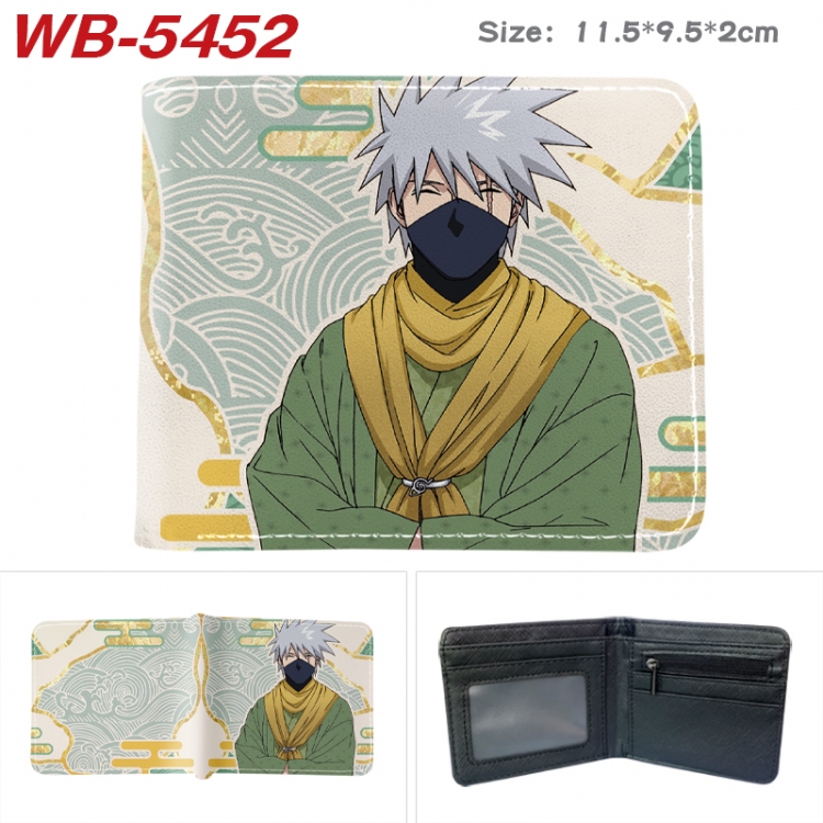 Naruto Animation color PU leather half fold wallet 11.5X9X2CM  WB-5452A