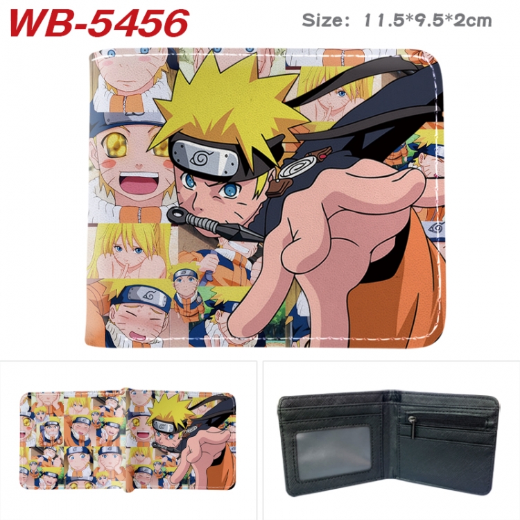 Naruto Animation color PU leather half fold wallet 11.5X9X2CM  WB-5456A