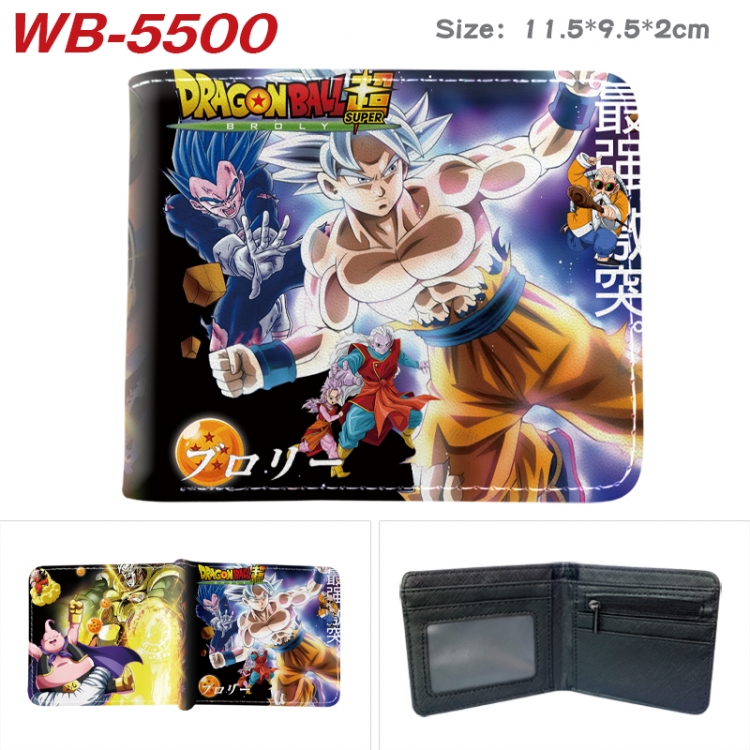 DRAGON BALL Animation color PU leather half fold wallet 11.5X9X2CM