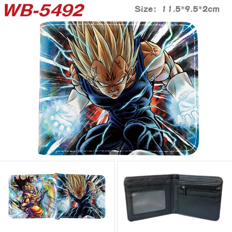 DRAGON BALL Animation color PU leather half fold wallet 11.5X9X2CM