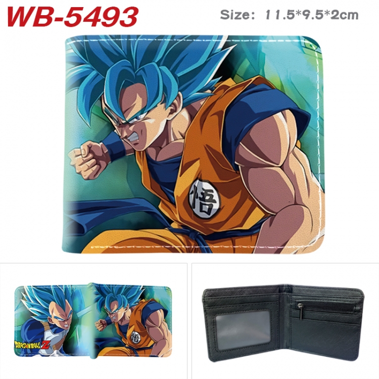 DRAGON BALL Animation color PU leather half fold wallet 11.5X9X2CM