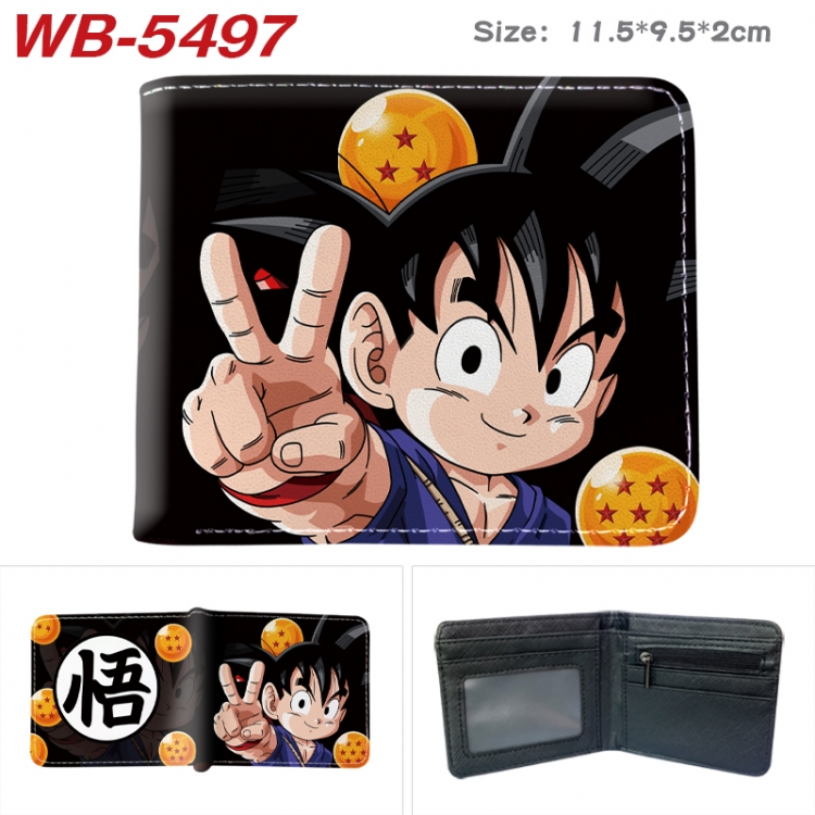 DRAGON BALL Animation color PU leather half fold wallet 11.5X9X2CM