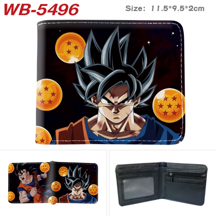 DRAGON BALL Animation color PU leather half fold wallet 11.5X9X2CM