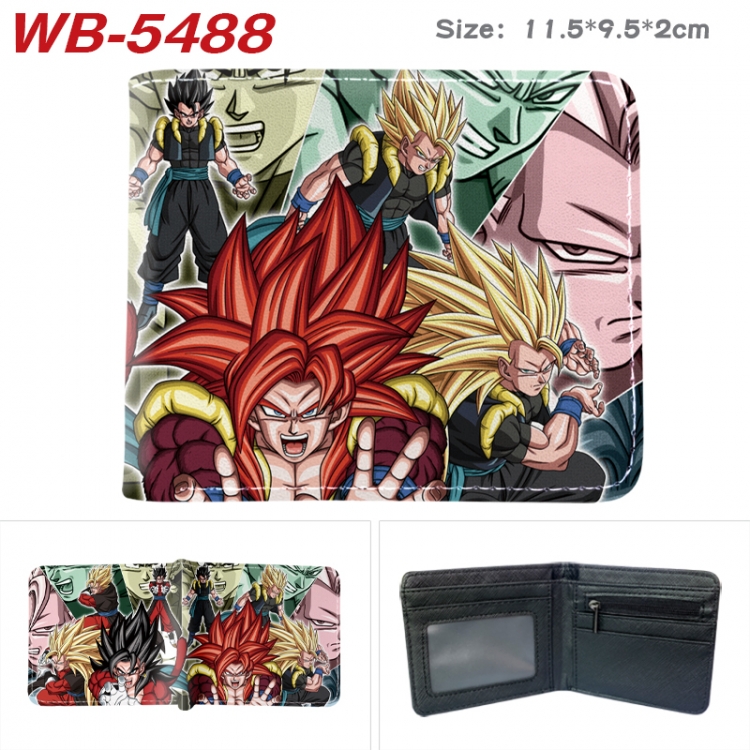 DRAGON BALL Animation color PU leather half fold wallet 11.5X9X2CM