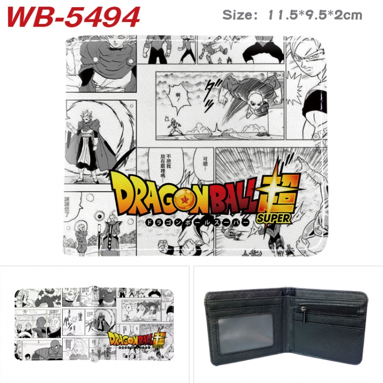 DRAGON BALL Animation color PU leather half fold wallet 11.5X9X2CM