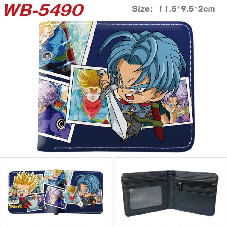 DRAGON BALL Animation color PU leather half fold wallet 11.5X9X2CM