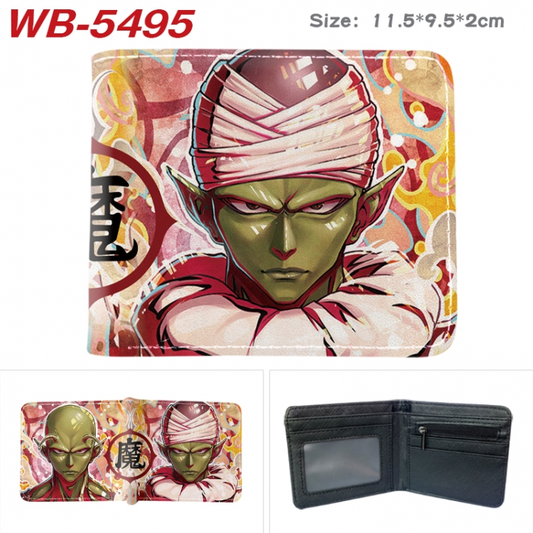 DRAGON BALL Animation color PU leather half fold wallet 11.5X9X2CM