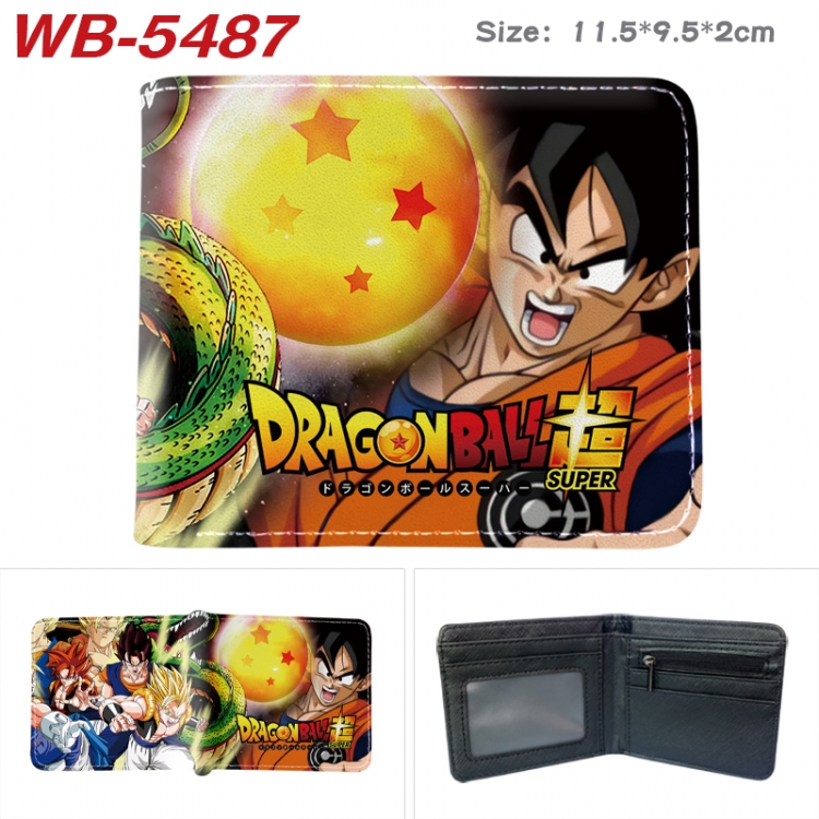 DRAGON BALL Animation color PU leather half fold wallet 11.5X9X2CM