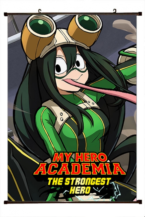 My Hero Academia Anime black Plastic rod Cloth painting Wall Scroll 60X90CM w9-484