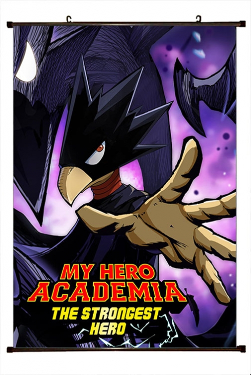 My Hero Academia Anime black Plastic rod Cloth painting Wall Scroll 60X90CM w9-481