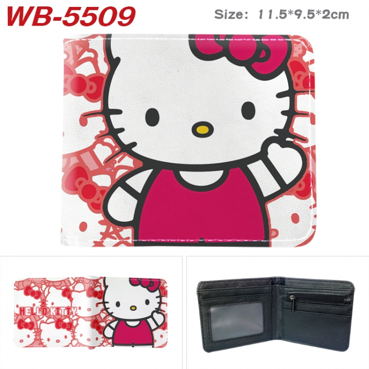 sanrio Animation color PU leather half fold wallet 11.5X9X2CM