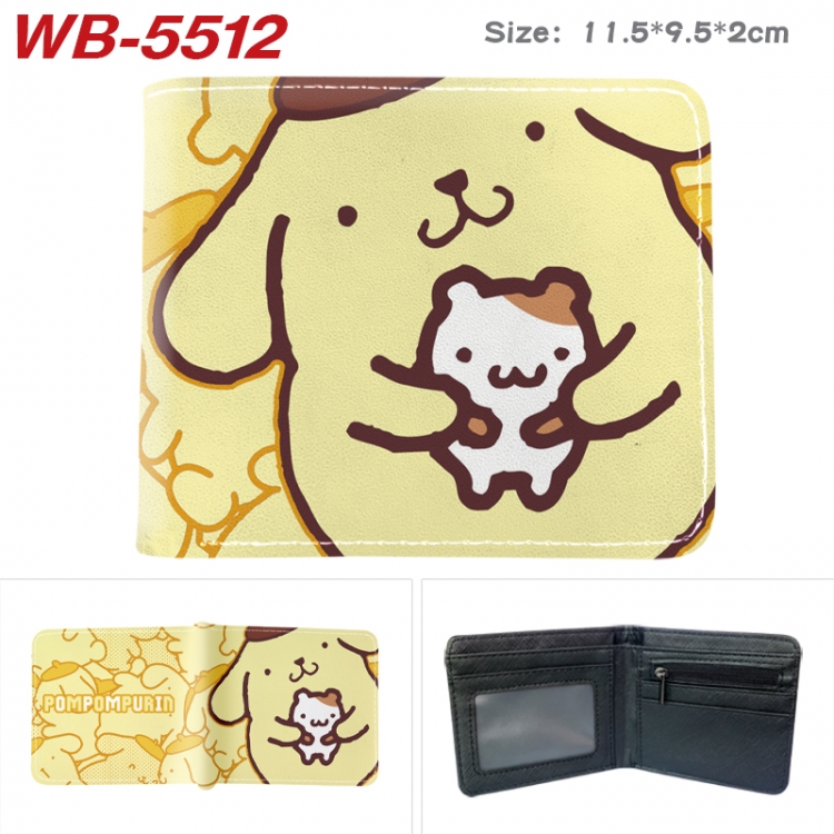 sanrio Animation color PU leather half fold wallet 11.5X9X2CM