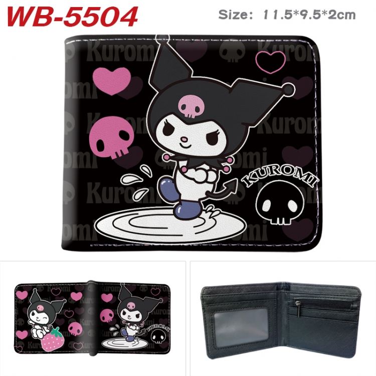 sanrio Animation color PU leather half fold wallet 11.5X9X2CM