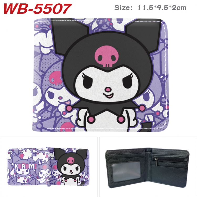 sanrio Animation color PU leather half fold wallet 11.5X9X2CM