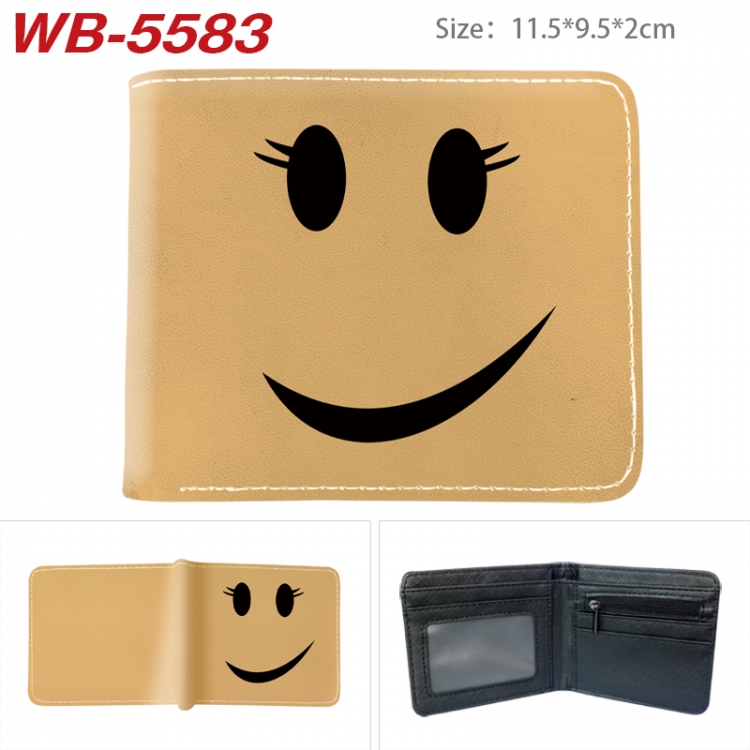 Roblox Animation color PU leather half fold wallet 11.5X9X2CM WB-5583A