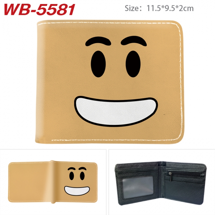 Roblox Animation color PU leather half fold wallet 11.5X9X2CM  WB-5581A