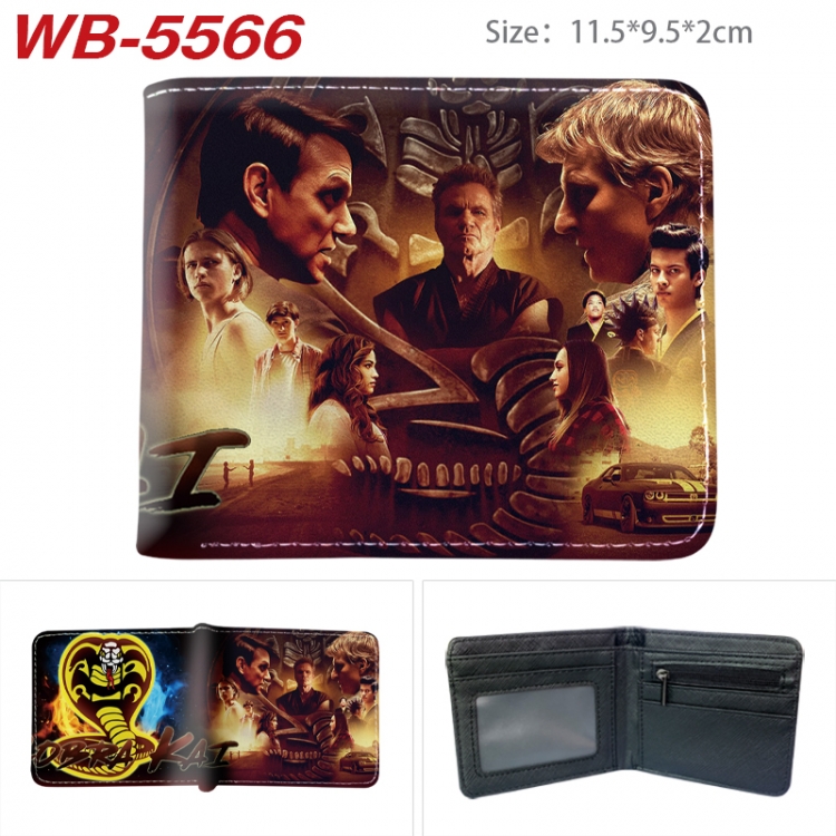 Cobra Animation color PU leather half fold wallet 11.5X9X2CM WB-5566A