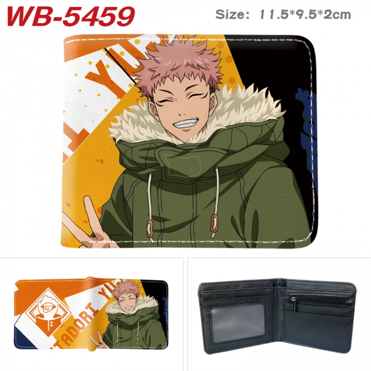 Jujutsu Kaisen Animation color PU leather half fold wallet 11.5X9X2CM WB-5459A