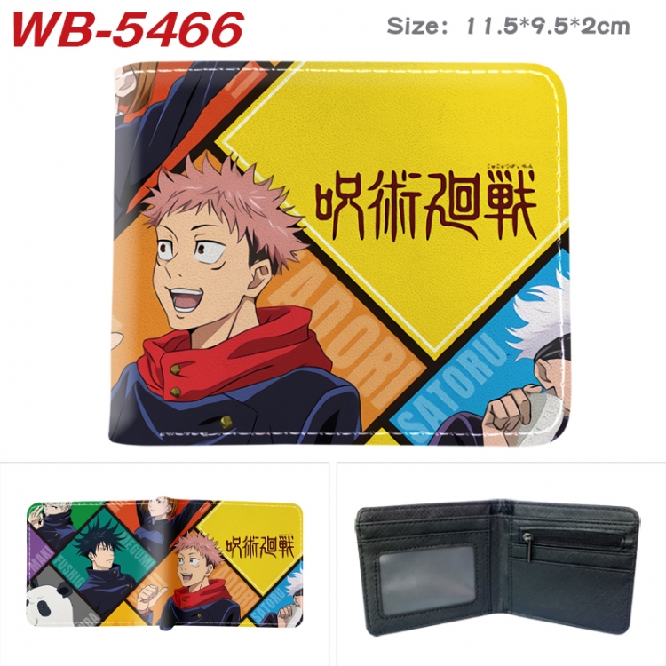 Jujutsu Kaisen Animation color PU leather half fold wallet 11.5X9X2CM WB-5466A