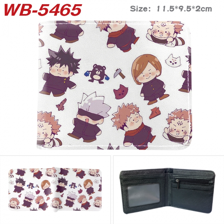 Jujutsu Kaisen Animation color PU leather half fold wallet 11.5X9X2CM WB-5465A