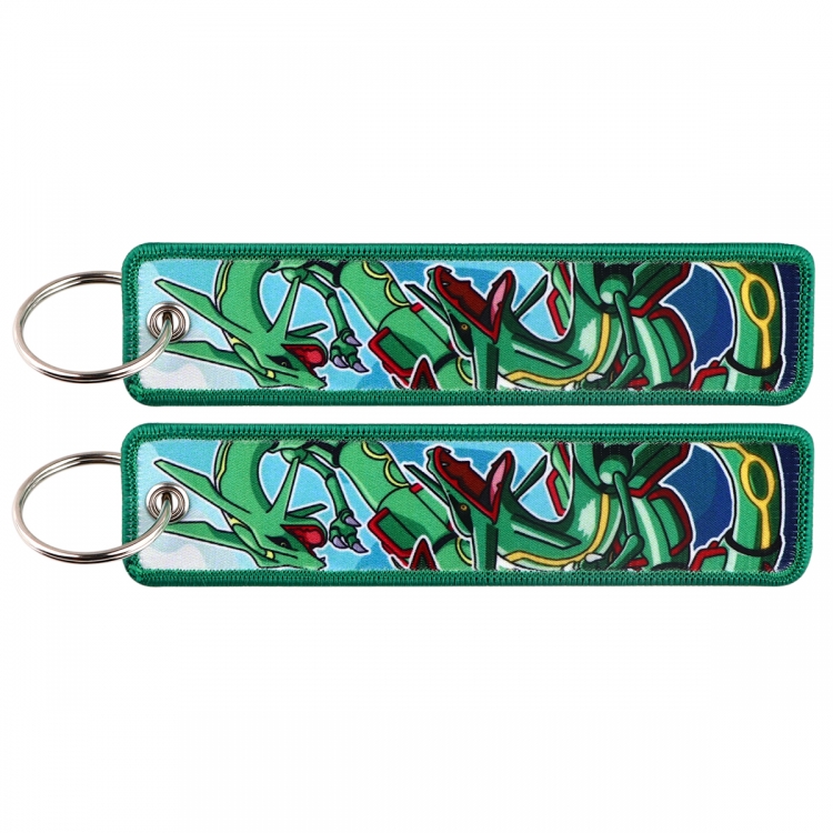 Pokemon Double sided color woven label keychain with thickened hanging rope 13x3cm 10G price for 5 pcs