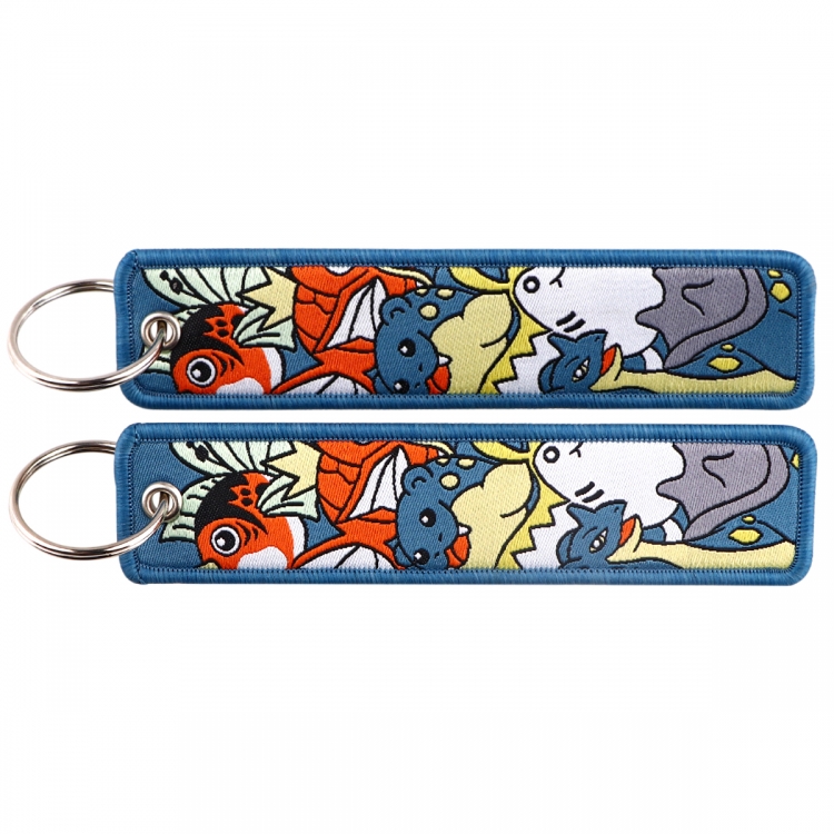 Pokemon Double sided color woven label keychain with thickened hanging rope 13x3cm 10G price for 5 pcs