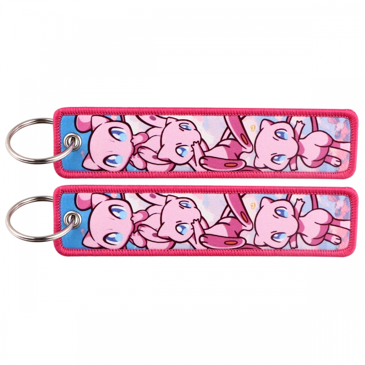 Pokemon Double sided color woven label keychain with thickened hanging rope 13x3cm 10G price for 5 pcs