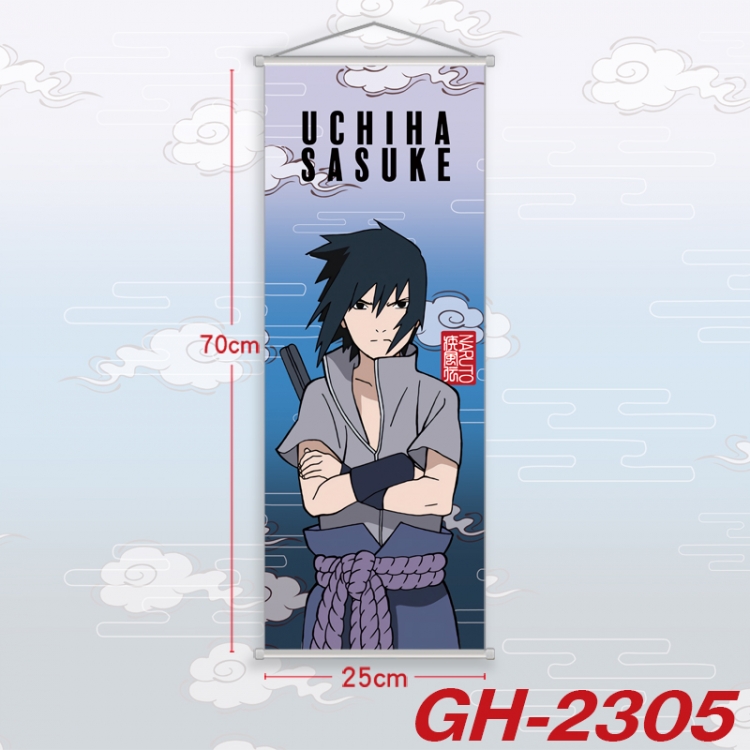 Naruto Plastic Rod Cloth Small Hanging Canvas Painting Wall Scroll 25x70cm price for 5 pcs