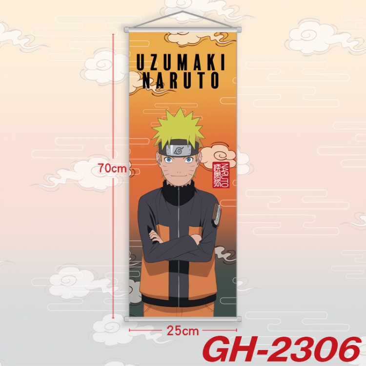 Naruto Plastic Rod Cloth Small Hanging Canvas Painting Wall Scroll 25x70cm price for 5 pcs