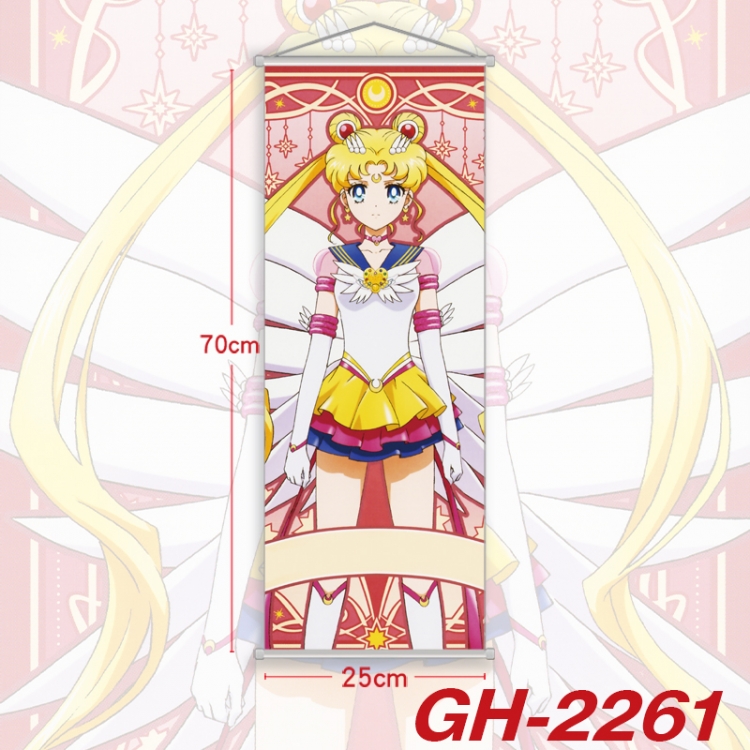 sailormoon Plastic Rod Cloth Small Hanging Canvas Painting Wall Scroll 25x70cm price for 5 pcs