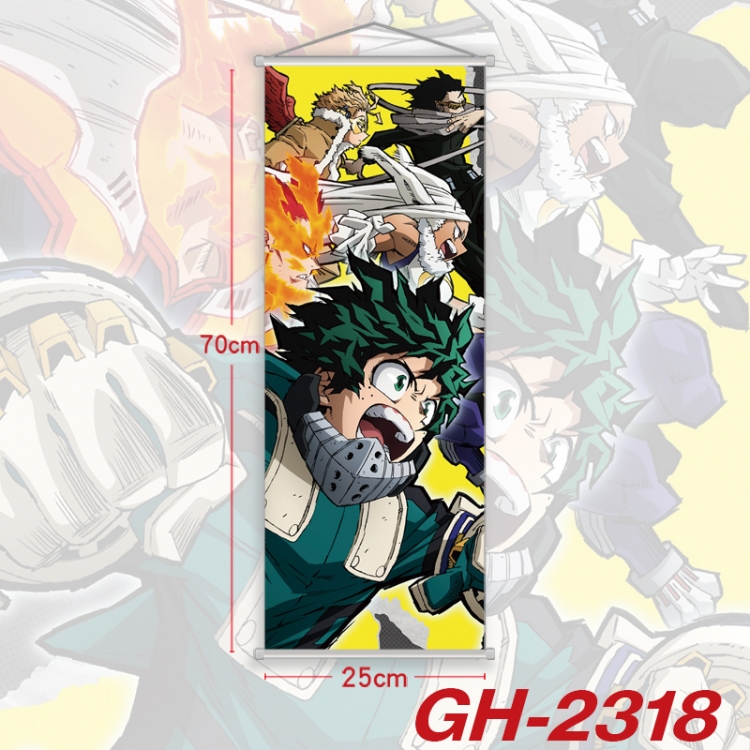 My Hero Academia Plastic Rod Cloth Small Hanging Canvas Painting Wall Scroll 25x70cm price for 5 pcs